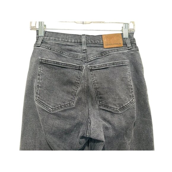 Denim Forum Arlo Straight Jean Size 27 Black High Rise Organic Cotton Button Fly - Picture 10 of 13